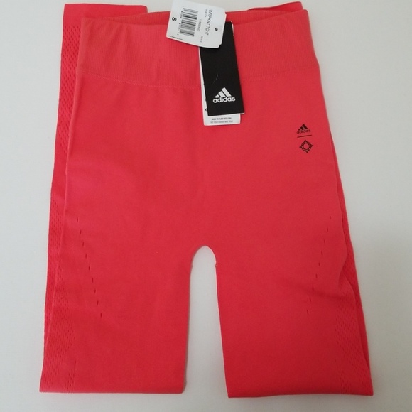 Adidas Warp Knit Leggings Coral - Picture 8 of 8
